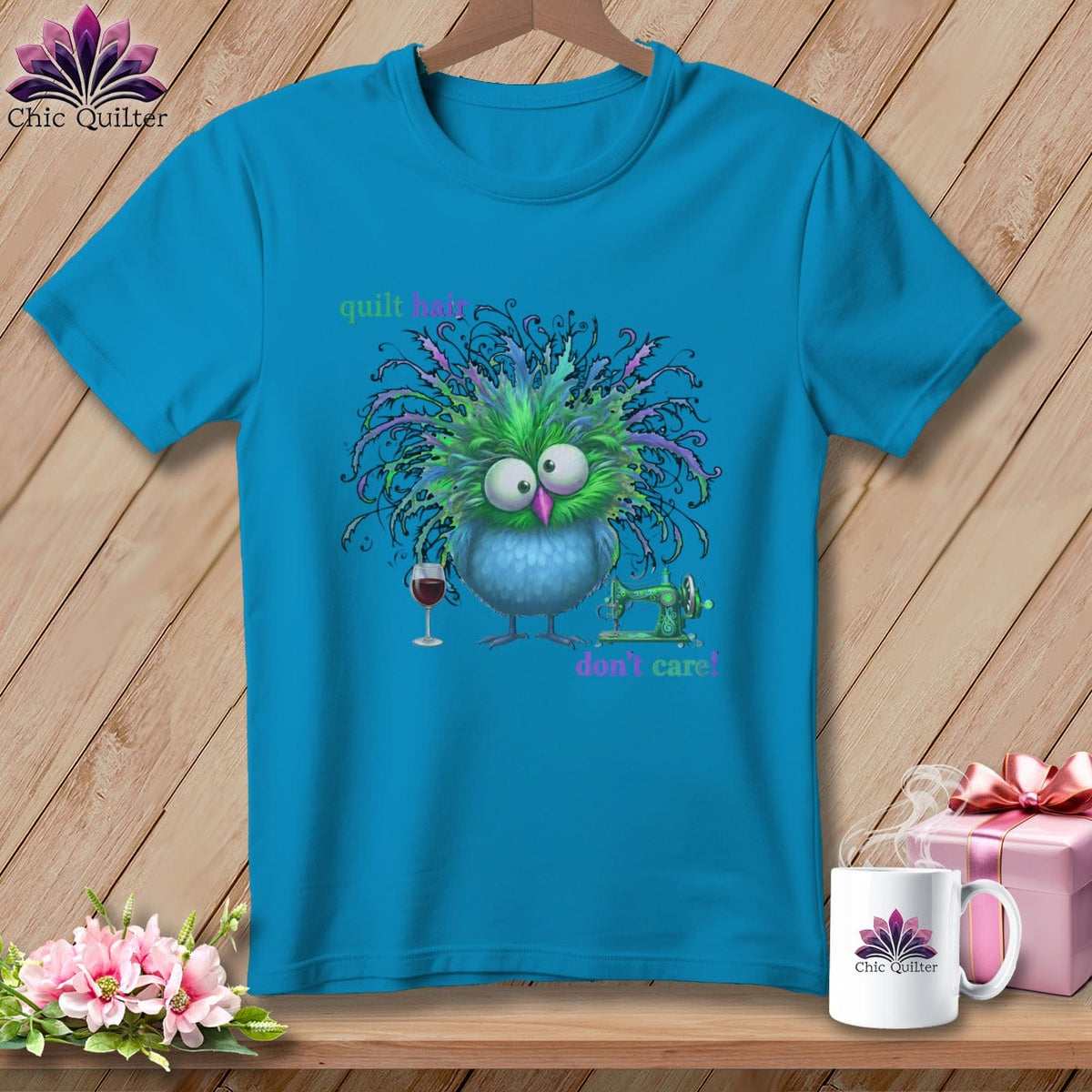 MyDesigns Physical Item S / Royal Caribe Quilt Hair Don’t Care ~ Velma Nightwing ~ Premium Tee