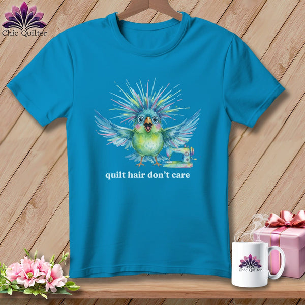 MyDesigns Physical Item S / Royal Caribe Quilt Hair Don’t Care ~ Ziggy Bobbin ~ Premium Tee