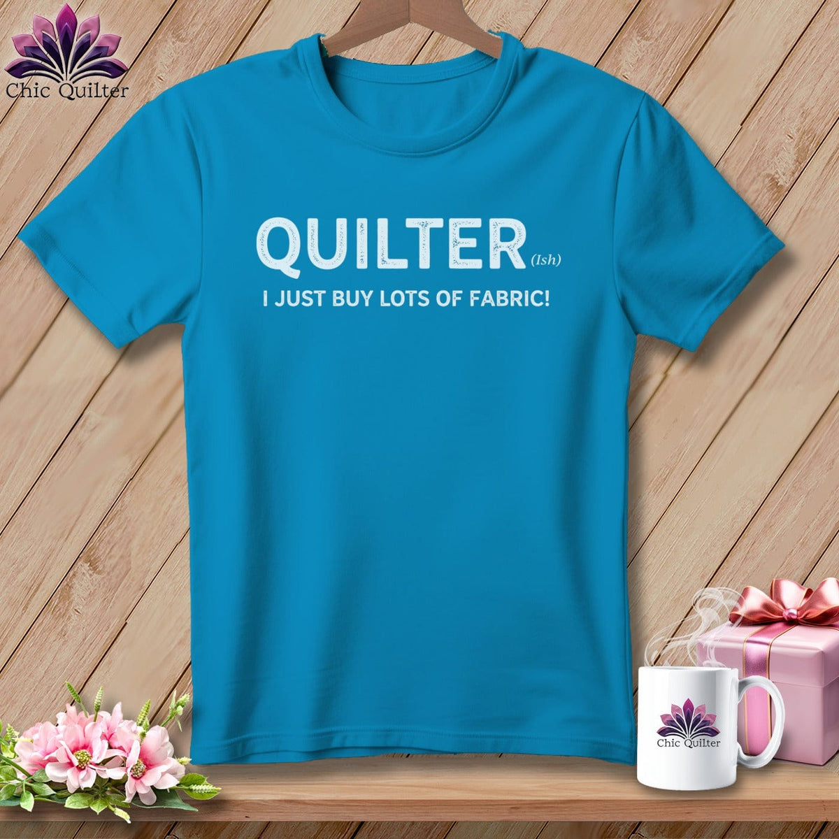 MyDesigns Physical Item S / Royal Caribe Quilter(ish) ~ I Just Buy Lots of Fabric! ~ Premium Tee
