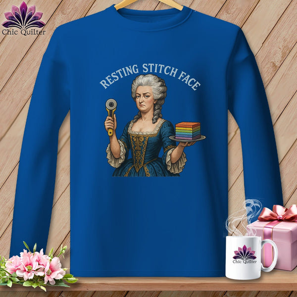 MyDesigns Physical Item S / Royal Marie FabCakes-Nette - Resting Stitch Face ~ Long Sleeve Tee