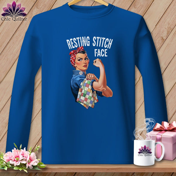 MyDesigns Physical Item S / Royal Rosie the Binder - Resting Stitch Face ~ Long Sleeve Tee