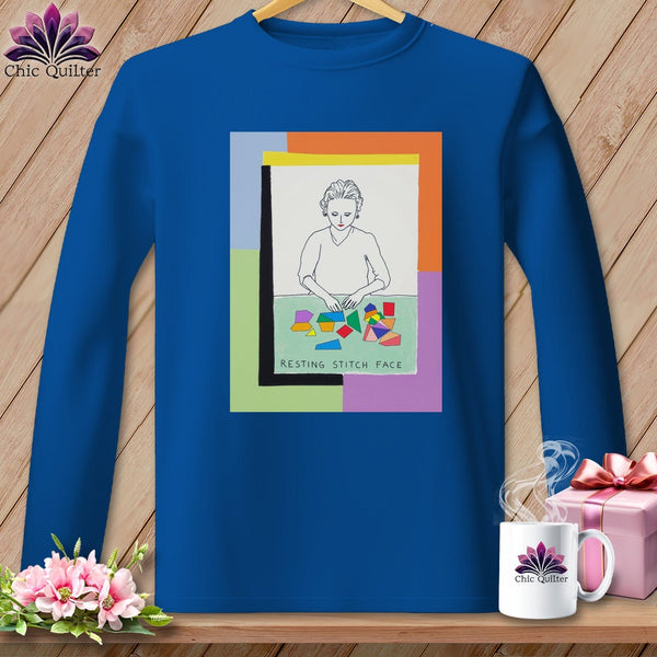MyDesigns Physical Item S / Royal Sew-Nia Delaunay - Resting Stitch Face ~ Long Sleeve Tee