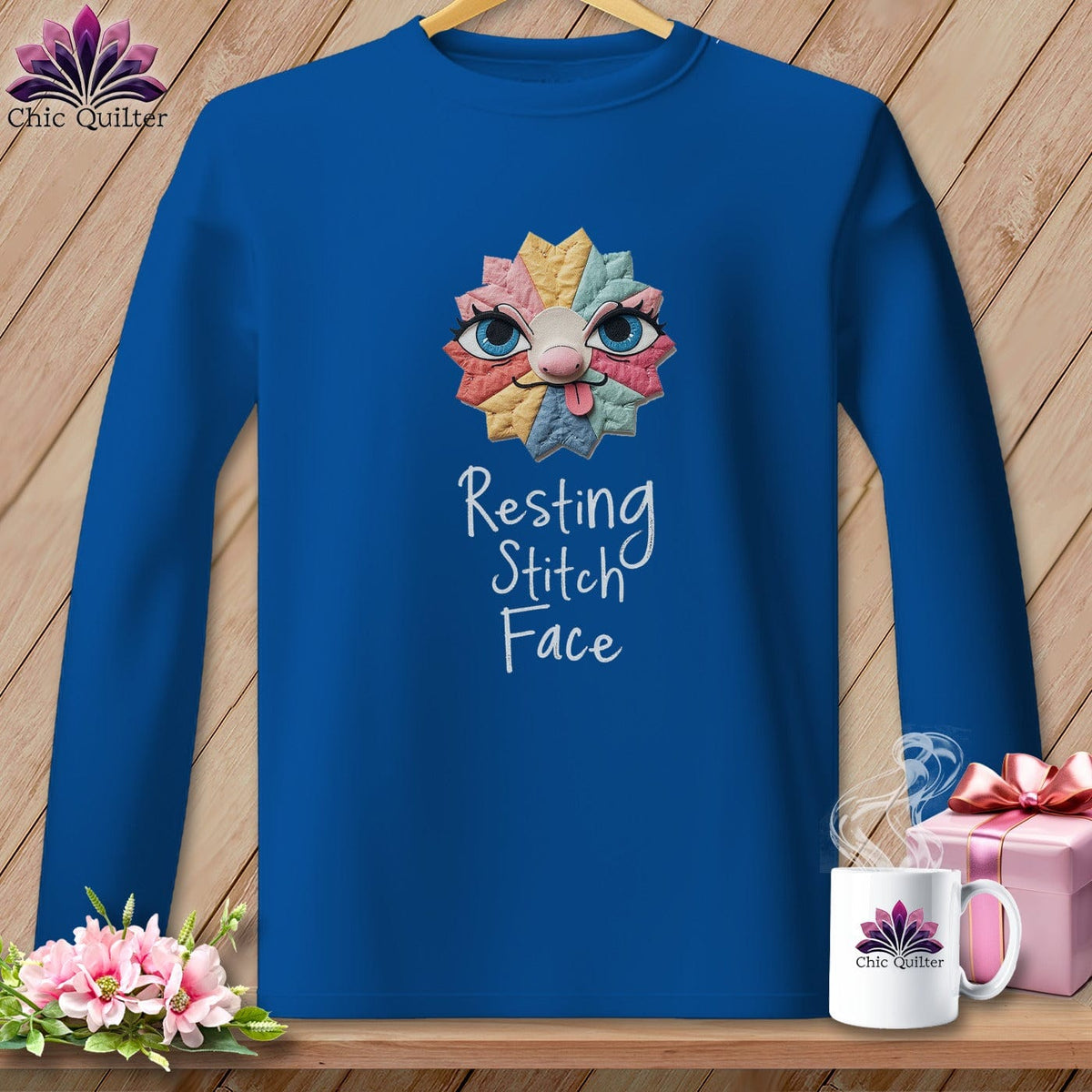 MyDesigns Physical Item S / Royal Tongue - Resting Stitch Face ~ Long Sleeve Tee