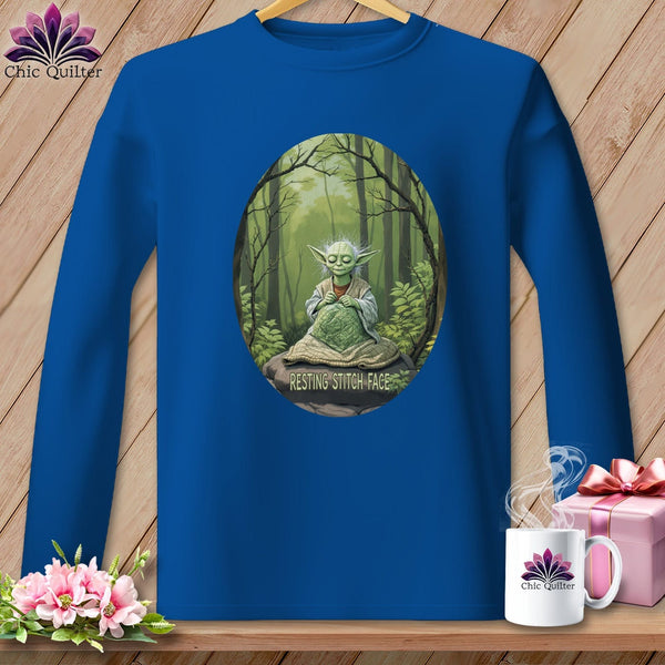 MyDesigns Physical Item S / Royal Yo-Yo-Da - Resting Stitch Face ~ Long Sleeve Tee