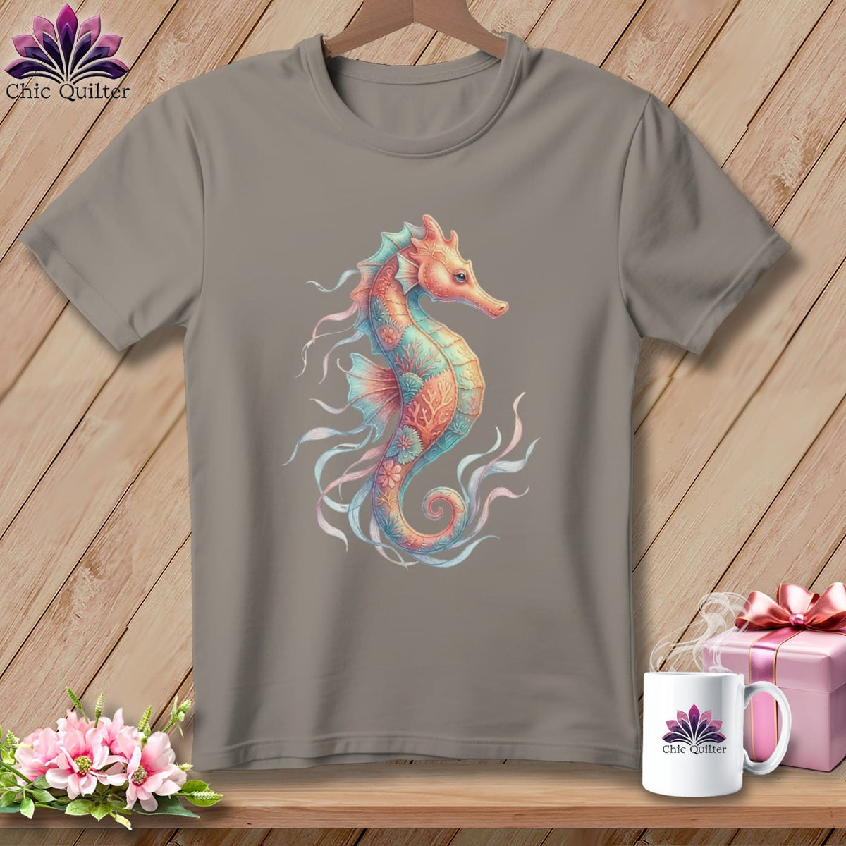 MyDesigns Physical Item S / Sandstone Coral Motifs Stitched ~ Premium Tee