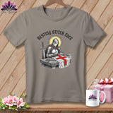 MyDesigns Physical Item S / Sandstone Joan of Sew - Resting Stitch Face ~ Premium Tee