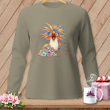 MyDesigns Physical Item S / Sandstone Quilt Hair Don’t Care ~ Chaos Finch ~ Long Sleeve Tee