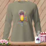 MyDesigns Physical Item S / Sandstone Quilt Hair Don’t Care ~ Curlene Spoolworth ~ Long Sleeve Tee