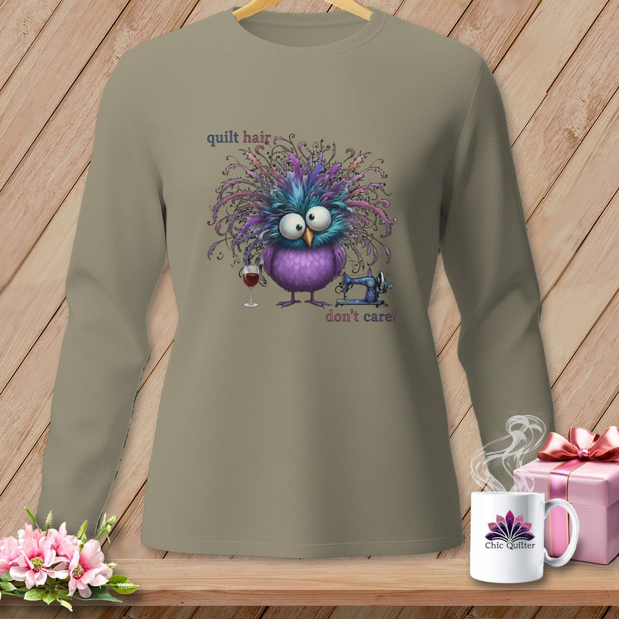 MyDesigns Physical Item S / Sandstone Quilt Hair Don’t Care ~ Velma Nightwing ~ Long Sleeve Tee