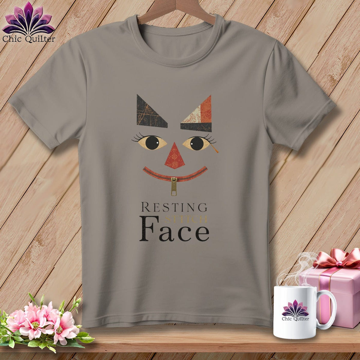 MyDesigns Physical Item S / Sandstone Zip It - Resting Stitch Face ~ Premium Tee