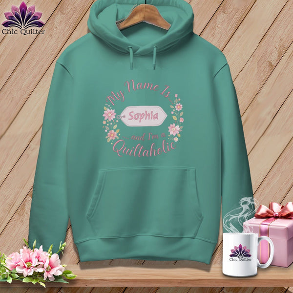 MyDesigns Physical Item S / Seafoam Soft Vintage Personalized Name Tag ~ Premium Hoodie