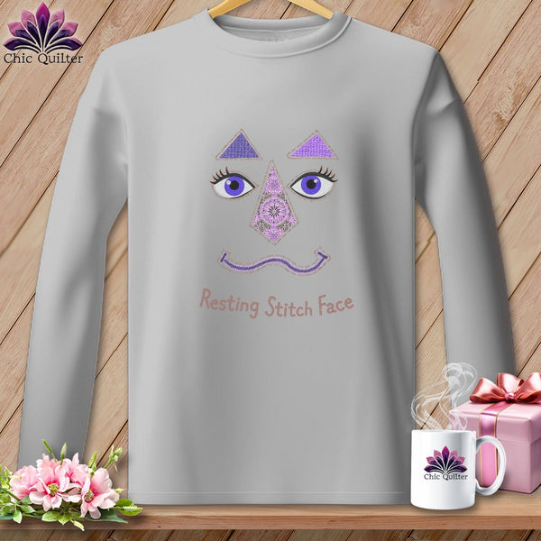 MyDesigns Physical Item S / Sport Grey All Tied Up - Resting Stitch Face ~ Long Sleeve Tee