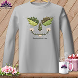 MyDesigns Physical Item S / Sport Grey Garden Stitch -  Resting Stitch Face Graphic Design ~ Long Sleeve T-Shirt