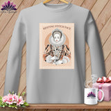 MyDesigns Physical Item S / Sport Grey Queen Eliza-Stitch - Resting Stitch Face ~ Long Sleeve T-Shirt