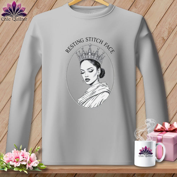 MyDesigns Physical Item S / Sport Grey Ri-hem-na - Resting Stitch Face ~ Long Sleeve Tee
