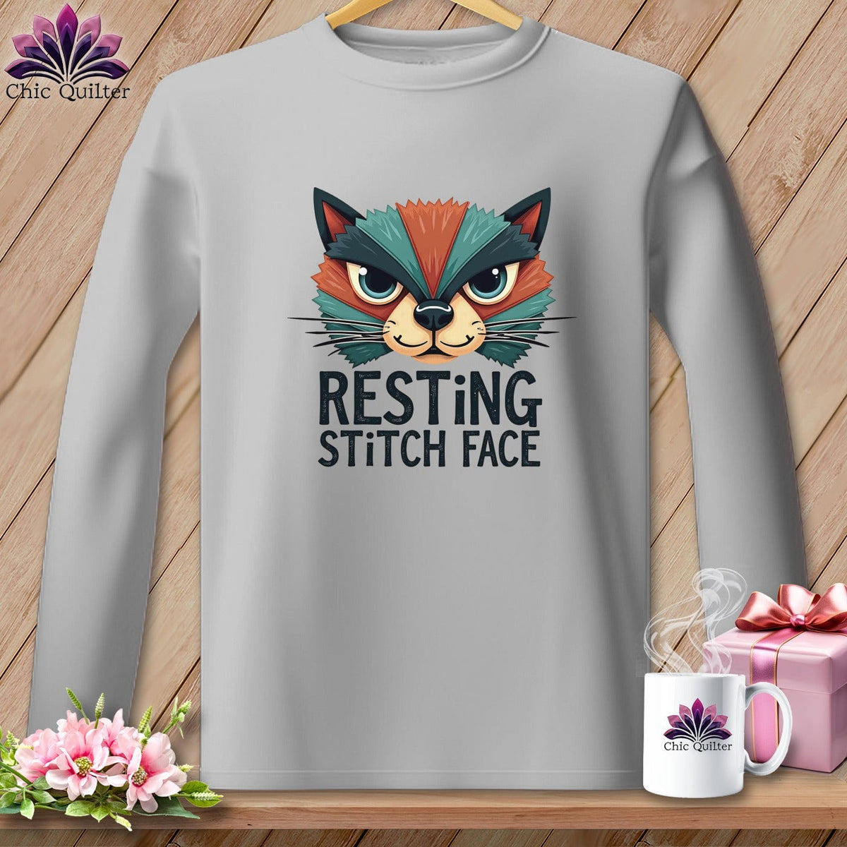 MyDesigns Physical Item S / Sport Grey Stitch Face - Resting Stitch Face ~ Long Sleeve T-Shirt