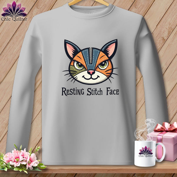 MyDesigns Physical Item S / Sport Grey What Do You Want? - Resting Stitch Face ~ Long Sleeve T-Shirt