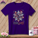 MyDesigns Physical Item S / Team Purple America's Quilting Legacy 250 Years Patriotic Quilter ~ Relaxed Fit Tee