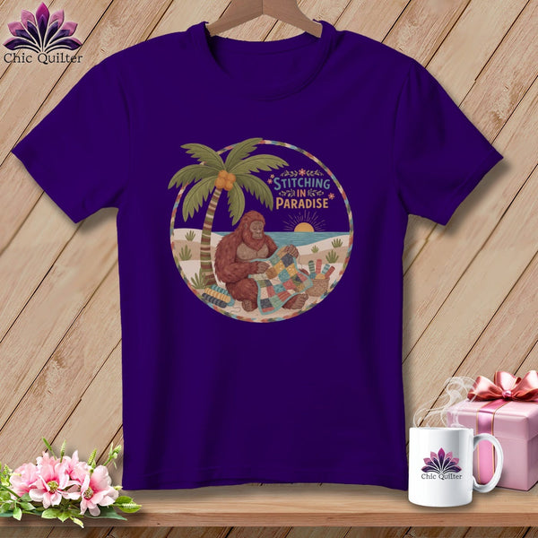 MyDesigns Physical Item S / Team Purple Big Foot Still Stitching in Paradise ~ Relaxed Fit Tee