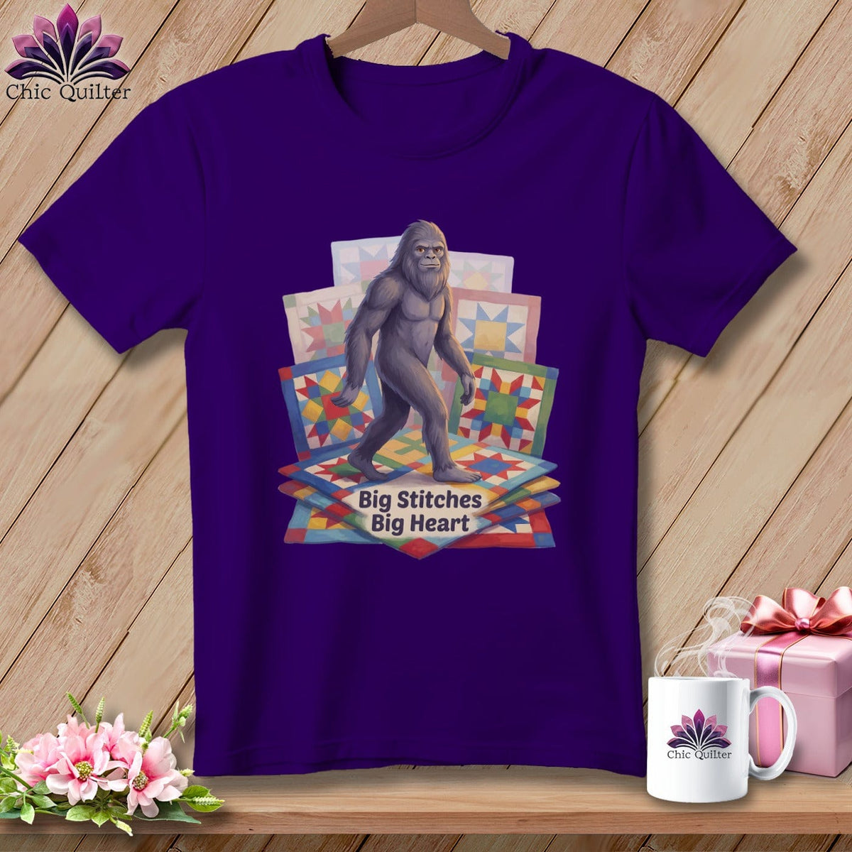 MyDesigns Physical Item S / Team Purple Big's Quilted Forest ~ Relaxed Fit Tee