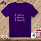 MyDesigns Physical Item S / Team Purple Came. Sewed. Swore. Craft Life. ~ Relaxed Fit Tee