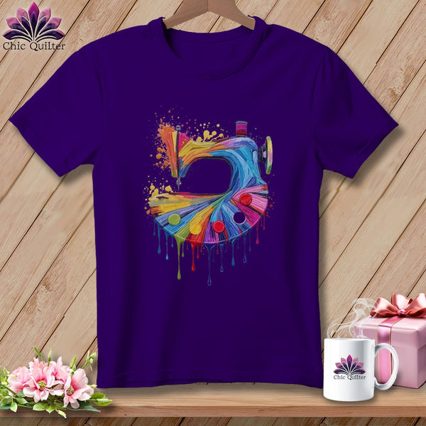 MyDesigns Physical Item S / Team Purple Dripping Stitches ~ Relaxed Fit Tee