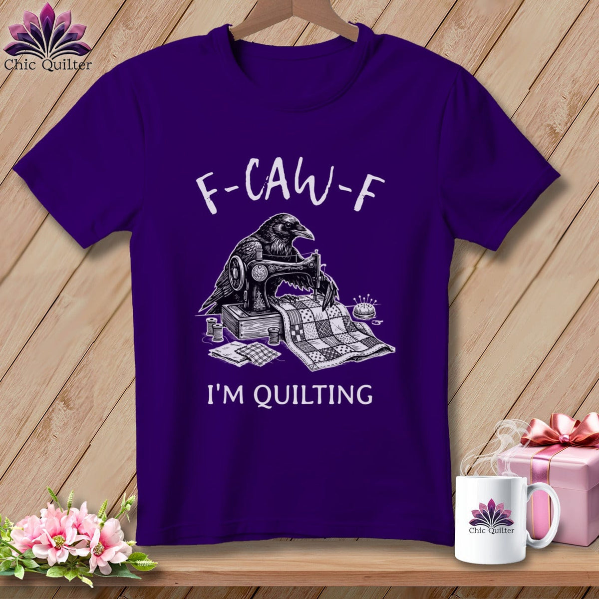 MyDesigns Physical Item S / Team Purple F ~ CAW ~ F ~ I’m Quilting ~ Relaxed Fit Tee