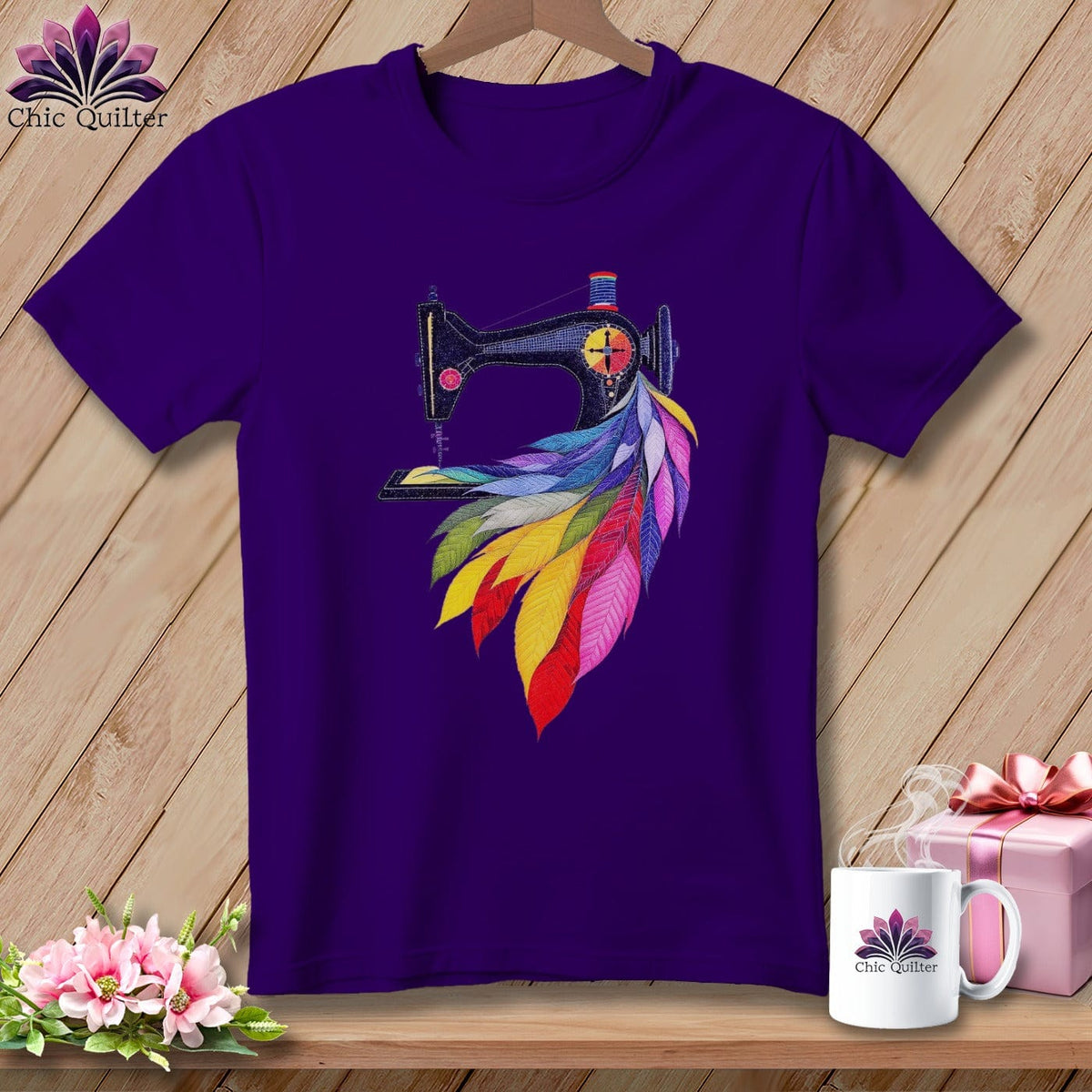 MyDesigns Physical Item S / Team Purple Feathered Rainbow ~ Relaxed Fit Tee