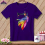 MyDesigns Physical Item S / Team Purple Feathered Rainbow ~ Relaxed Fit Tee