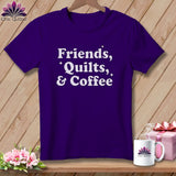 MyDesigns Physical Item S / Team Purple Friends, Quilts & Coffee ~ Relaxed Fit Tee