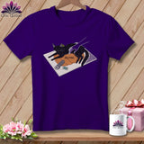 MyDesigns Physical Item S / Team Purple HELPING ~ Cat on the Cutting Mat ~ Relaxed Fit Tee