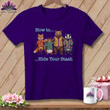 MyDesigns Physical Item S / Team Purple How to… Hide Your Stash ~ Relaxed Fit Tee
