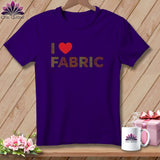 MyDesigns Physical Item S / Team Purple I ❤️ Fabric ~ Relaxed Fit Tee