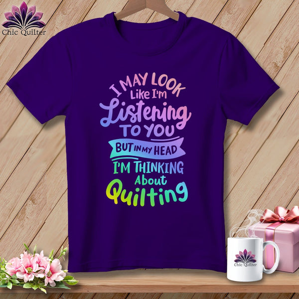 MyDesigns Physical Item S / Team Purple I May Look Like I'm LIstening ~ Relaxed Fit Tee