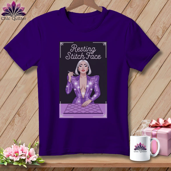 MyDesigns Physical Item S / Team Purple Lacy Gagga - Resting Stitch Face ~ Relaxed Fit Tee