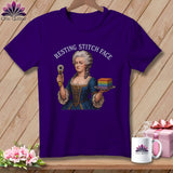 MyDesigns Physical Item S / Team Purple Marie FabCakes-Nette - Resting Stitch Face ~ Relaxed Fit Tee