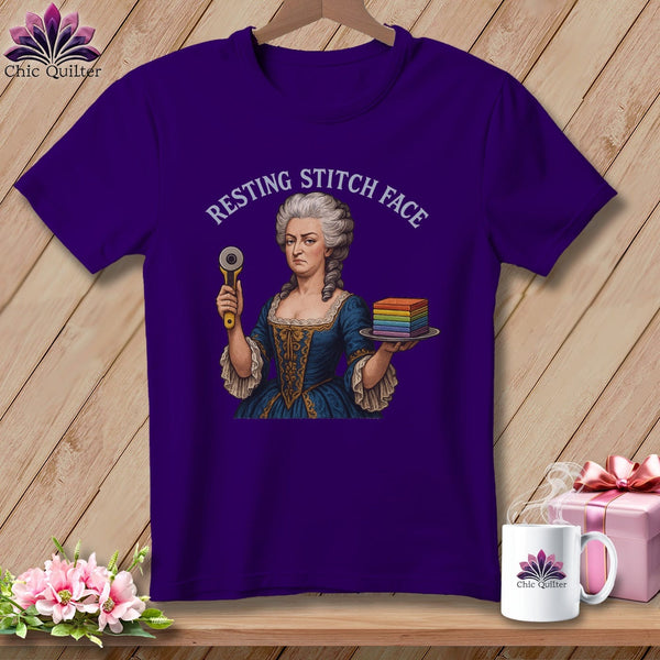 MyDesigns Physical Item S / Team Purple Marie FabCakes-Nette - Resting Stitch Face ~ Relaxed Fit Tee