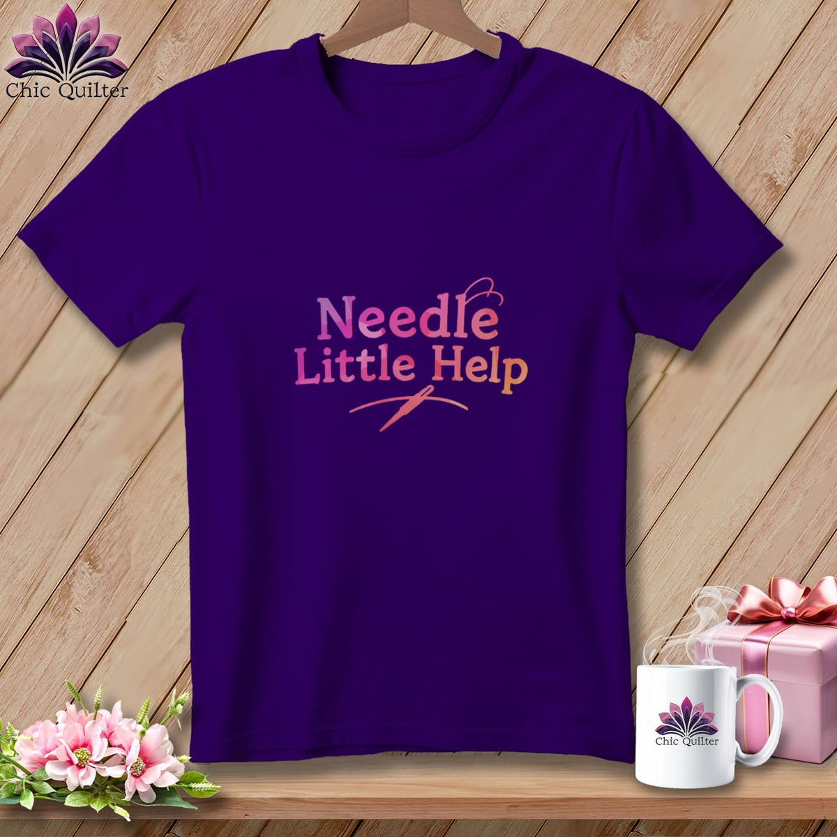 MyDesigns Physical Item S / Team Purple Needle Little Help ~ Relaxed Fit Tee