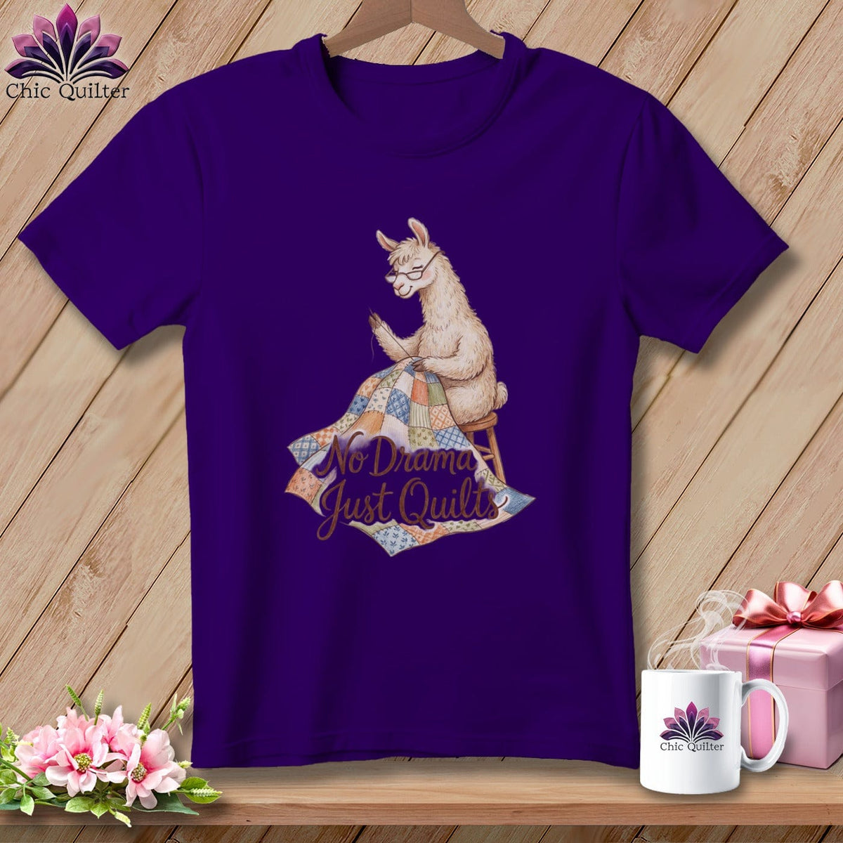MyDesigns Physical Item S / Team Purple No Drama Llama ~ Relaxed Fit Tee