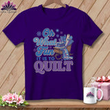 MyDesigns Physical Item S / Team Purple Oh What Fun It Is to Quilt ~ Relaxed Fit Tee