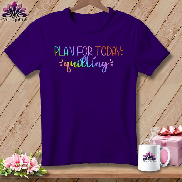 MyDesigns Physical Item S / Team Purple Plan For Today Quilting ~ Relaxed Fit Tee