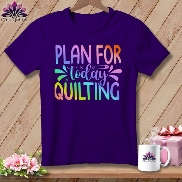 MyDesigns Physical Item S / Team Purple Plan for Today Quilting ~ Relaxed Fit Tee