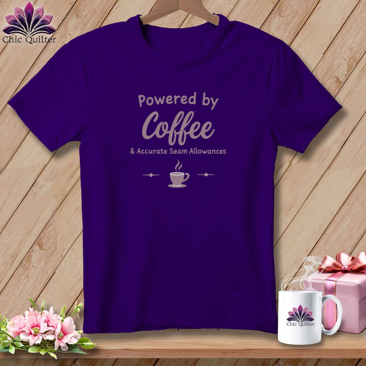 MyDesigns Physical Item S / Team Purple Powered by Coffee ~ Relaxed Fit Tee