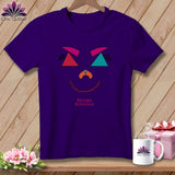MyDesigns Physical Item S / Team Purple Psychedelic Face - Resting Stitch Face ~ Relaxed Fit Tee