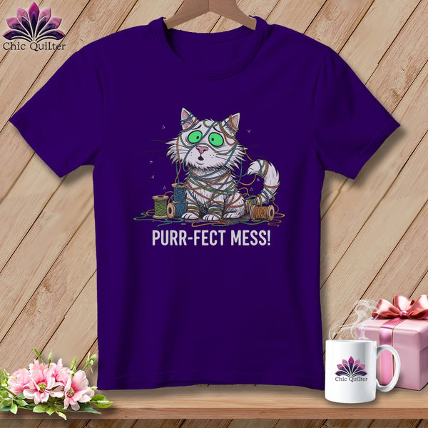 MyDesigns Physical Item S / Team Purple Purr ~ fect Mess! ~ Relaxed Fit Tee