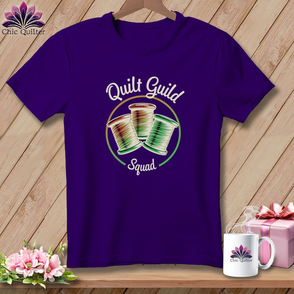 MyDesigns Physical Item S / Team Purple Quilt Guild Squad ~ Relaxed Fit Tee