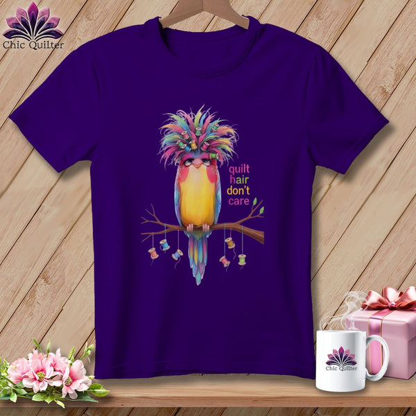 MyDesigns Physical Item S / Team Purple Quilt Hair Don’t Care ~ Curlene Spoolworth ~ Relaxed Fit Tee