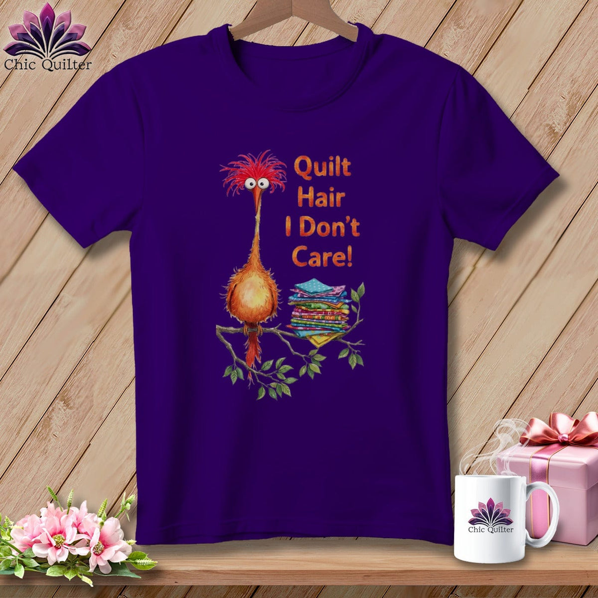 MyDesigns Physical Item S / Team Purple Quilt Hair Don’t Care ~ Noodle Beakman ~ Relaxed Fit Tee