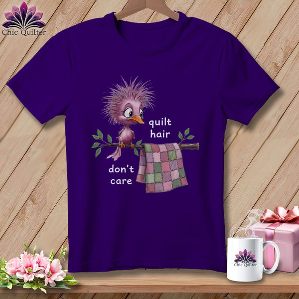 MyDesigns Physical Item S / Team Purple Quilt Hair Don’t Care ~ Pip Patchlet ~ Relaxed Fit Tee