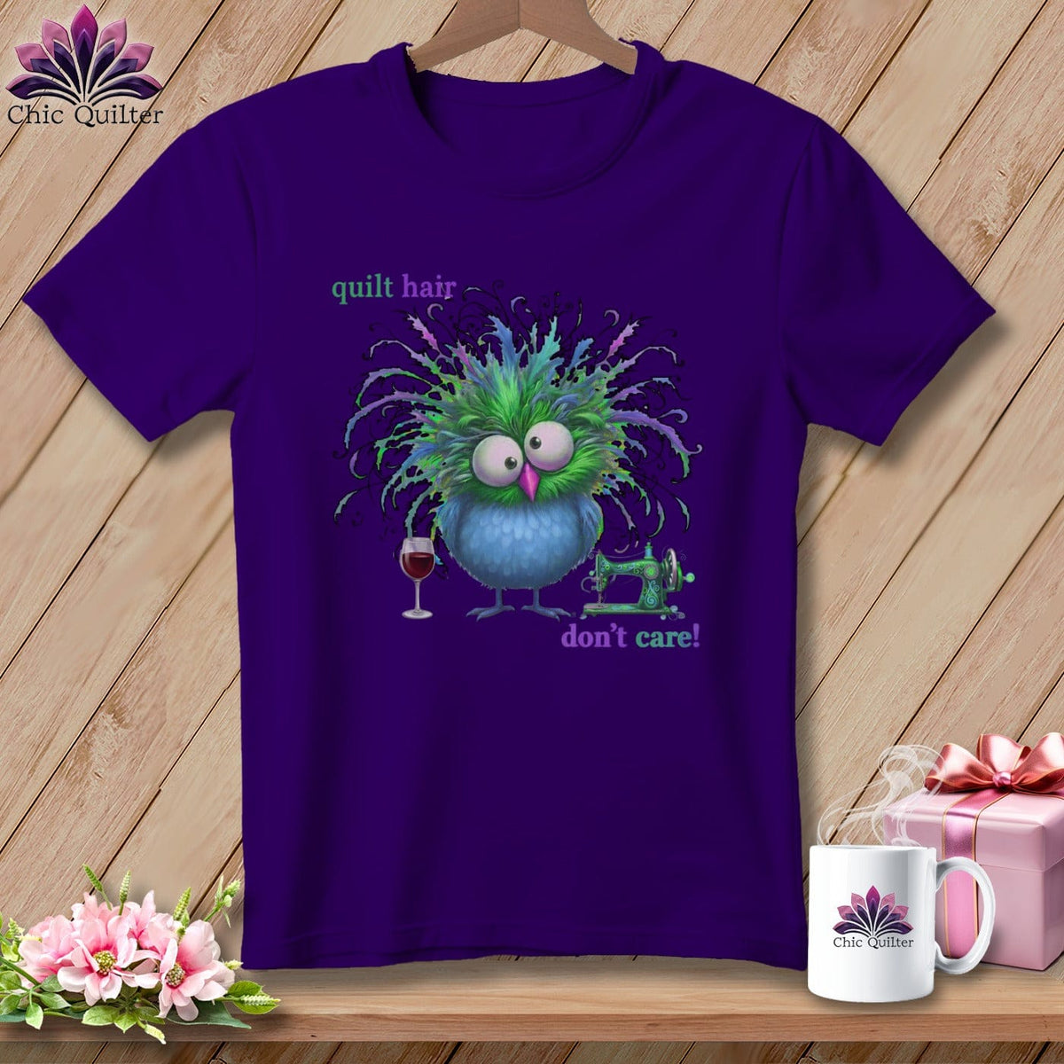 MyDesigns Physical Item S / Team Purple Quilt Hair Don’t Care ~ Velma Nightwing ~ Relaxed Fit Tee